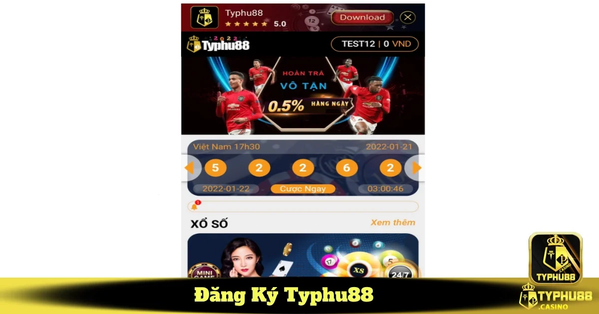 Cách đăng ký tài khoản tại Typhu88