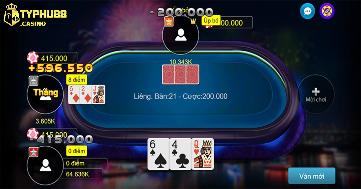 Phân định thắng thua trong từng ván bài