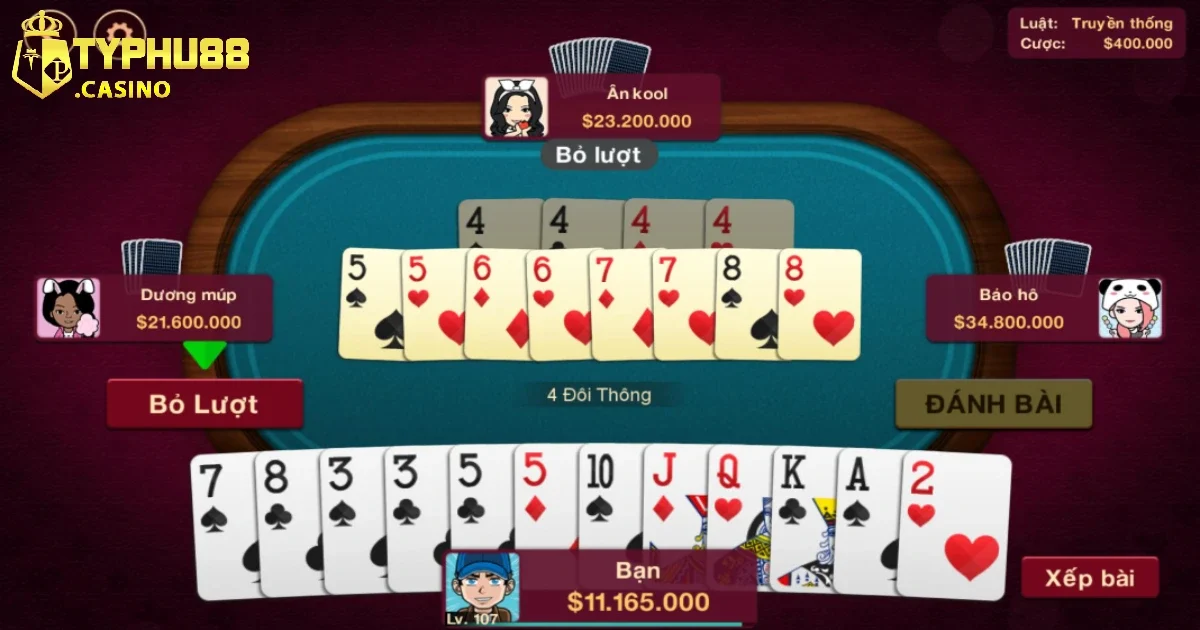 So sánh sự khác biệt giữa trò chơi Tiến Lên tại hai vùng miền